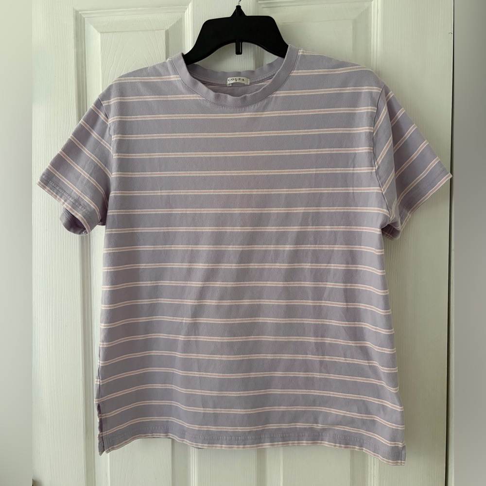 Lavender Striped Tee